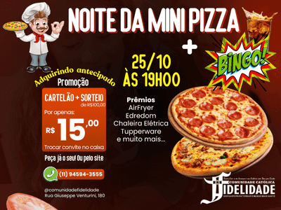 Noite da Mini Pizza com Bingo