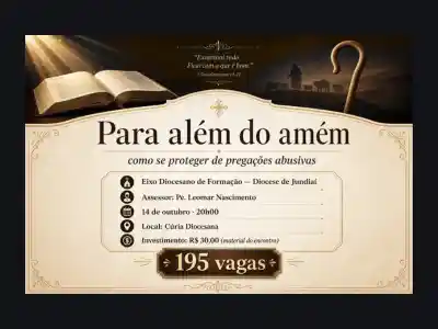 Workhsop: Para Além do Amém: como se proteger de pregações abusivas