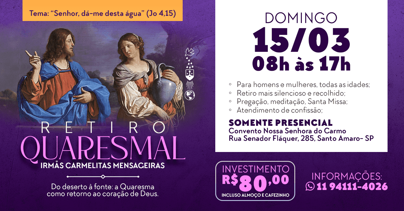 Retiro Quaresmal -15 de março 2026