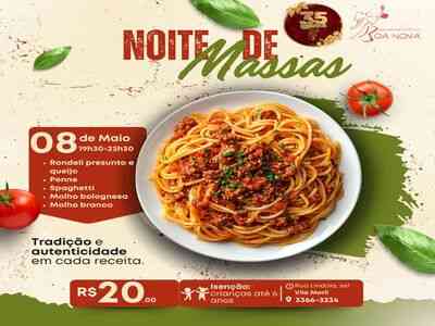 NOITE DE MASSAS BOA NOVA