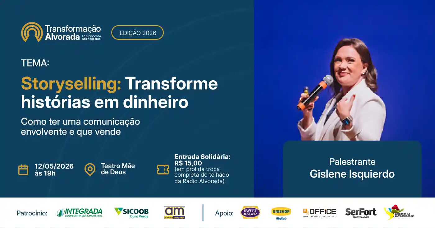 Transformação Alvorada: Storyselling - Transforme histórias em dinheiro | Como ter uma comunicação envolvente e que vende (GISLENE ISQUIERDO)