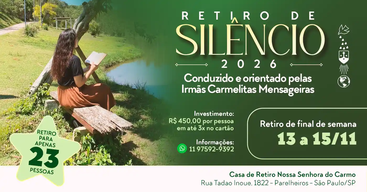 Retiro de Silêncio - 13 a 15 de novembro de 2026