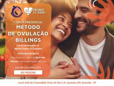 Curso Presencial - Método de Ovulação Billings