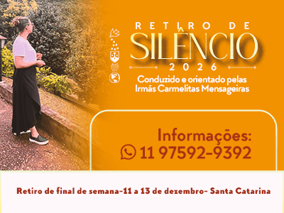 Retiro de Silêncio - 11 a 13 de dezembro - Blumenau / Santa Catarina