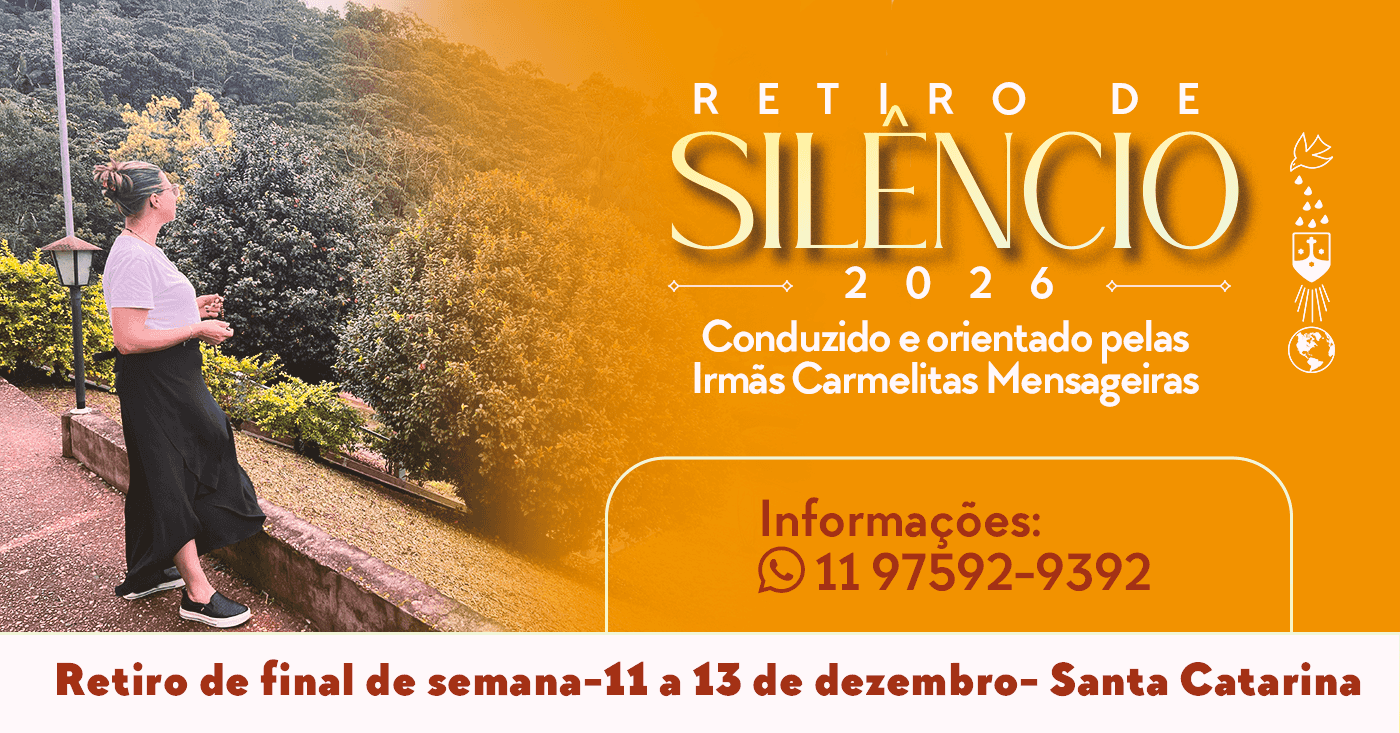 Retiro de Silêncio - 11 a 13 de dezembro - Blumenau / Santa Catarina